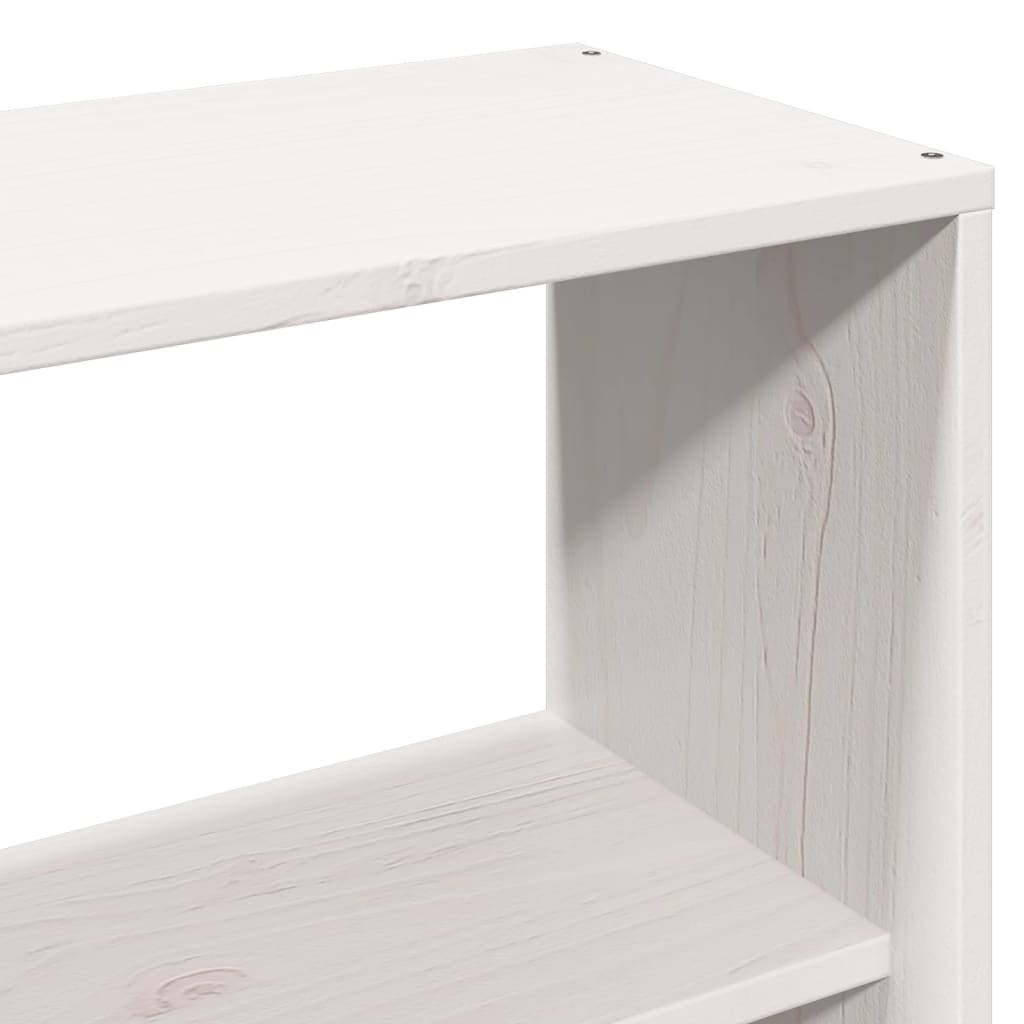 Vidaxl Wezgłowie Do Łóżka, Z Półkami, Białe, 160 Cm, Drewno Sosnowe