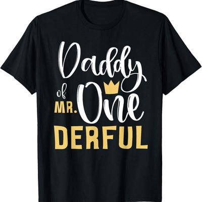 Papa von Mr Onederful 1. Geburtstag Erster One Derful Passendes T-Shirt