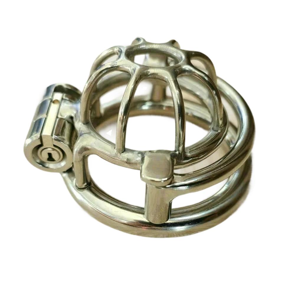 New BDSM Chastity Device Titanium Metal Men's Chastity Cage BDSM Harness Bondage Restraint Anti Pull Male Chaste Cock Lock