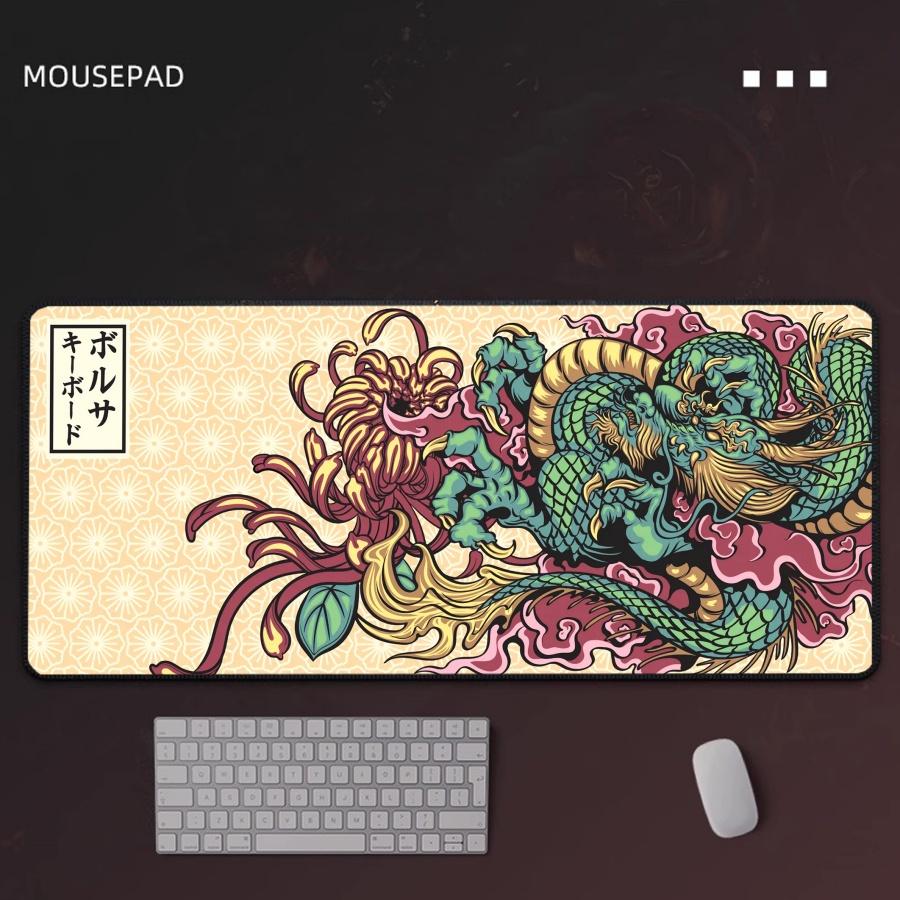 Gaming Mouse Pad Chinese Dragon Computer Gamer Mousepad Lock Edge Mouse Mat Game Accessories Keyboard Pads