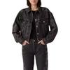 Levis Studded Single Button Long Sleeve Loose Short Denim Jacket Women jackets A9456-0003