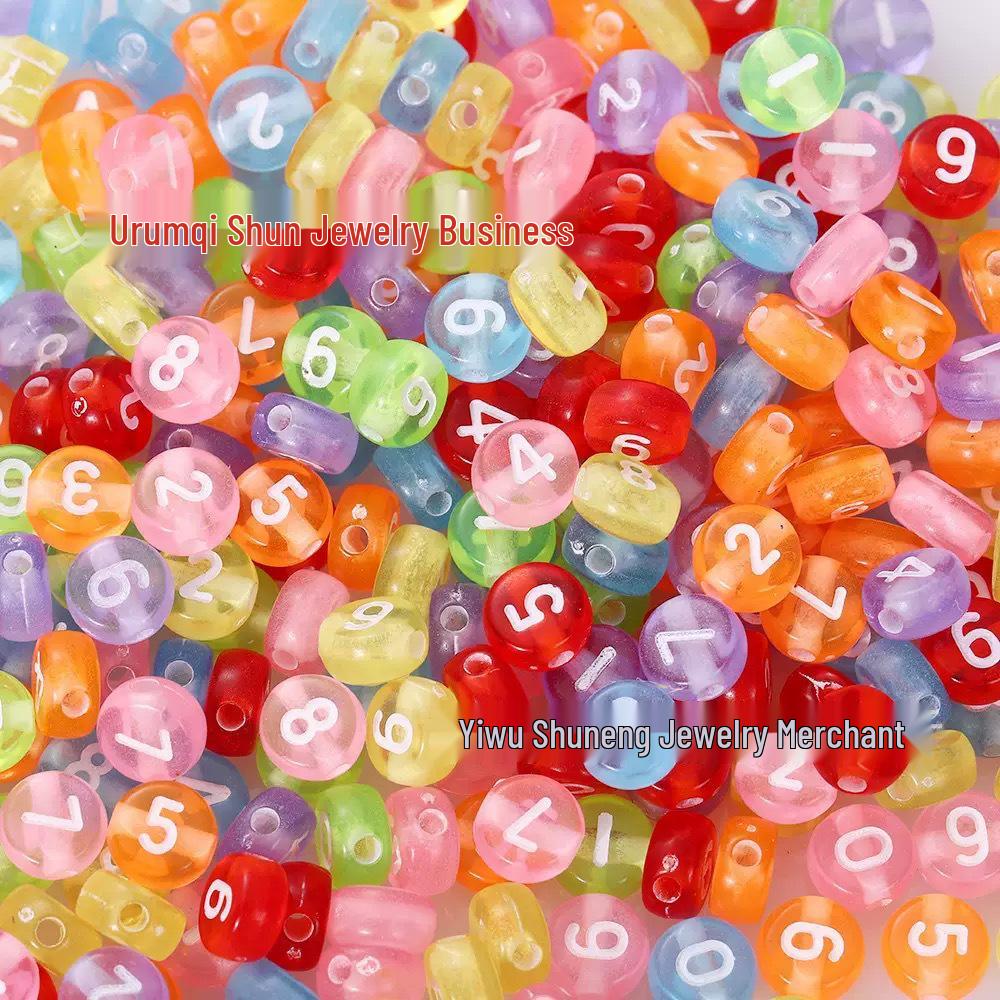 Acrylic Letter and Number Beads for Kids' DIY Jewelry and Crafts