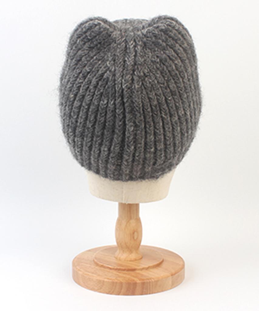 Yunibeosyeolkemiseuteuli Wool Cat Gray Damage Beanie Cat Beanie