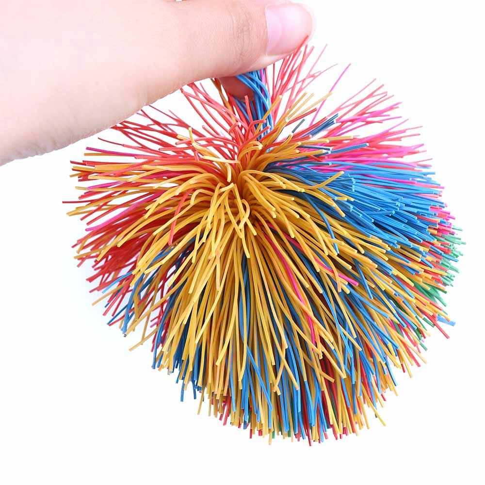 6cm/9cm Bouncy Stress Balls Monkey Stringy Balls Rainbow Fidget Sensory Ball Baby Stretchy Ball