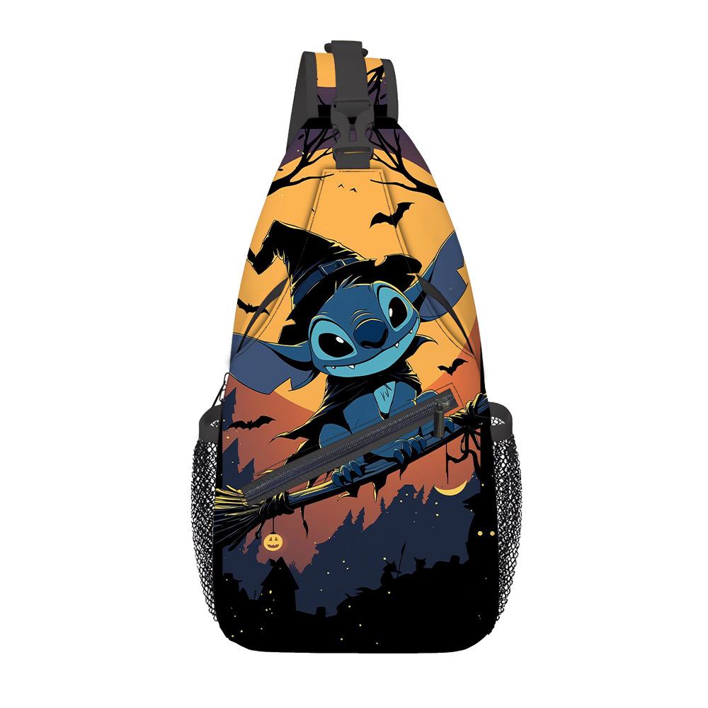 Breast Bag Women'S Fashion Oxford Cloth Cartoon Shoulder Messenger Bag Large Capacity Cycling Breast Bag