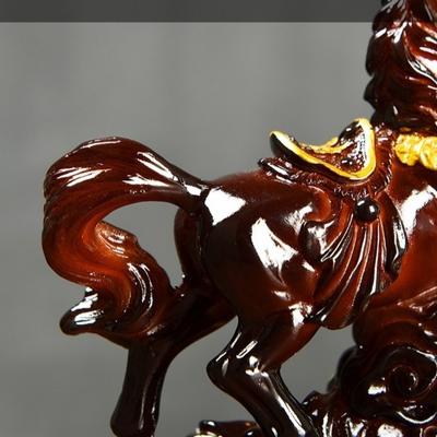 Color Changing Colored Tea Pet High Temperatures Wealth Display Tea Pet Sculpture Gift 12cm Color-changing Horse Ornament