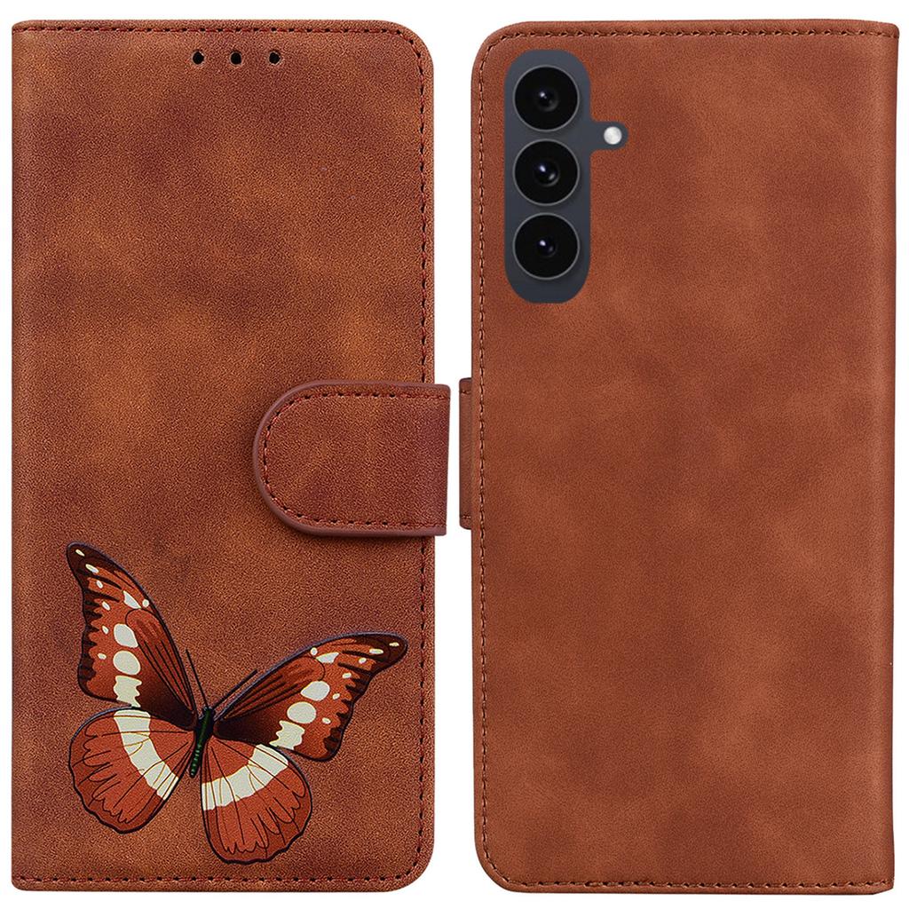 For Samsung Galaxy S25 FE Stand Case PU Leather Phone Cover Butterfly Printed