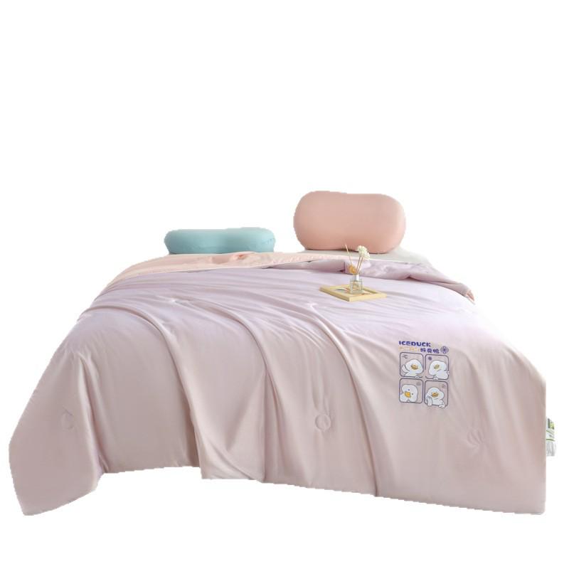 2026 New Summer Ice Silk Air Conditioning Quilt Set: Lightweight, Machine Washable, Available for Single & Double Beds
