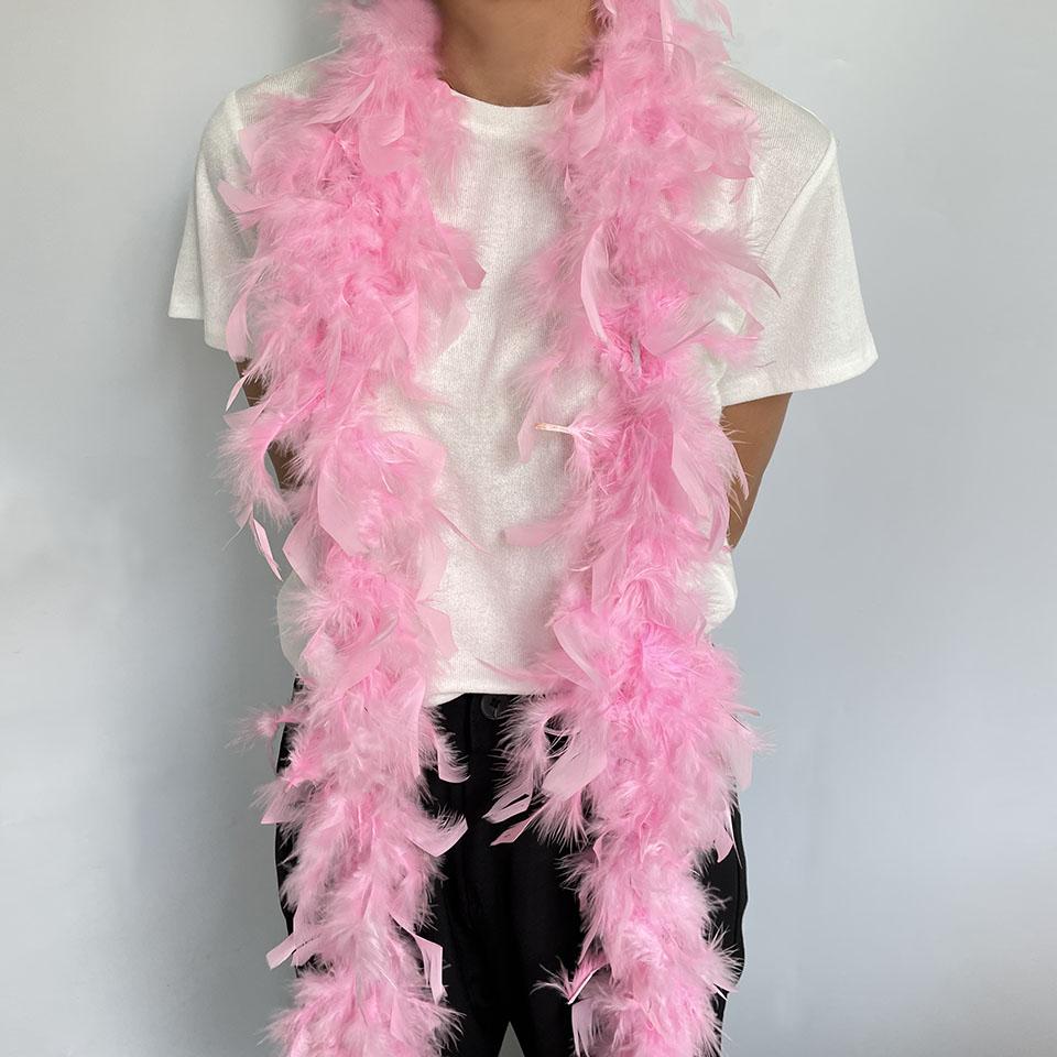 Dyed Various Turkey Feathers Boa 4 Meters Marabou Feather Shawl for Party Wedding Dress Decoration Plumes for Crafts 38-40G