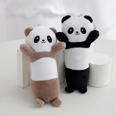 Cartoon Strip Panda Plush Toy Small Animal Doll Bag Pendant Keychain Holiday Birthday Gift Girl 16cm
