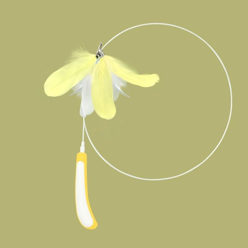 Katzenspielzeug: Raupen-Glocken-Teaser-Stab zur Selbstbeschäftigung und zum Backenzahnabrieb