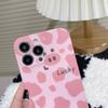 Leopard Pink Pig Cartoon Lovely Ins Capa For Iphone 11 12 Promax 14 Plus 13 Pro Max Soft Silicone Cute Shell Phone Case