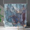 Shower Curtain Waterproof And Mildew-Proof Marble Pattern Bathroom Curtain Shower Curtain Partition Curtain Free Of Punching