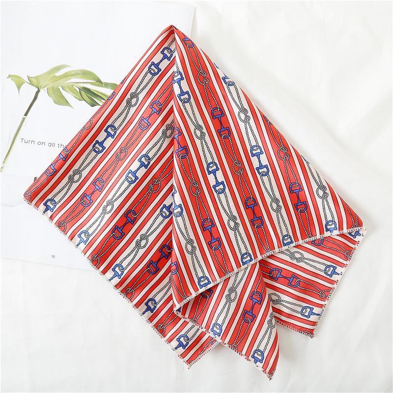 50 * 50cm İlkbahar Ve Sonbahar İpek Eşarplar Çok Yönlü Dekorasyon Profesyonel Küçük Kare Eşarplar Boyun Koruma Bağlama Çantası