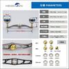 HEIGHTEN 130/120/115mm Reel Handle, Compatible with Shimano, Daiwa, and Abu Garcia Baitcasting Reels, Aurora Series (130mm, Gold & Gunmetal) (HT07501)