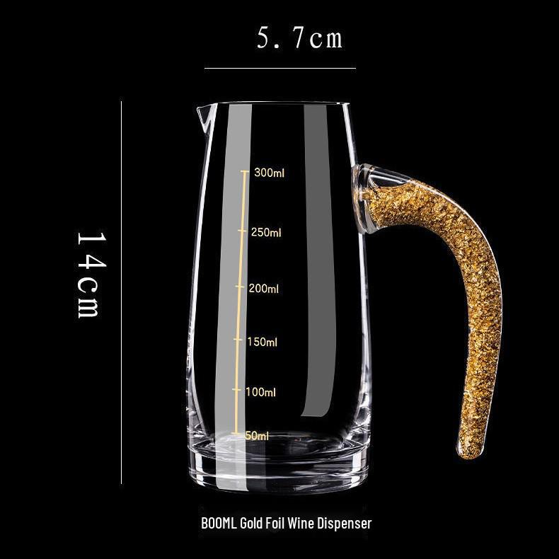 Wine Dispenser Cup with Scaled Thick Bottom, 7-Shaped Handle, Glass for White Wine - Perfect for Home or Commercial Use