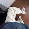 Women’s Slim-Fit Wide-Leg Cropped Pants - Lyocell Cotton, Hip-Covering, Korean Spring Style