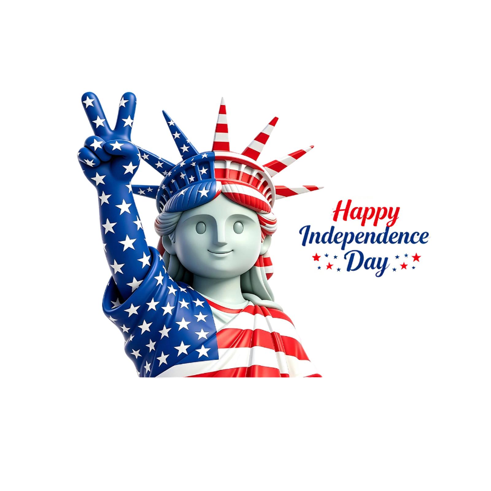 Statue of Liberty Static Window Cling Decoration for Kitchen Living Room Balcony Glass Independence Day Theme One Size