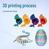 Luminous 3D Printed Crystal Dragon - Fully Articulated Gem Dragon Toy Ornament
