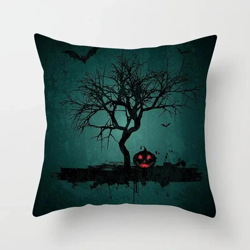 Halloween Horror Scarecrow Pattern Office Living Room Sofa Car Decorative Pillowcase