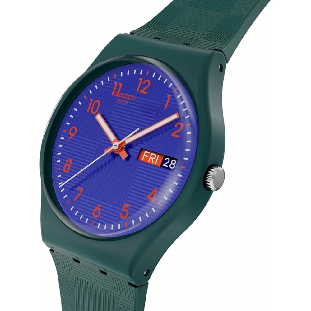 Swatch Gent Biosourced Pattern Formation Unisex Watch Green