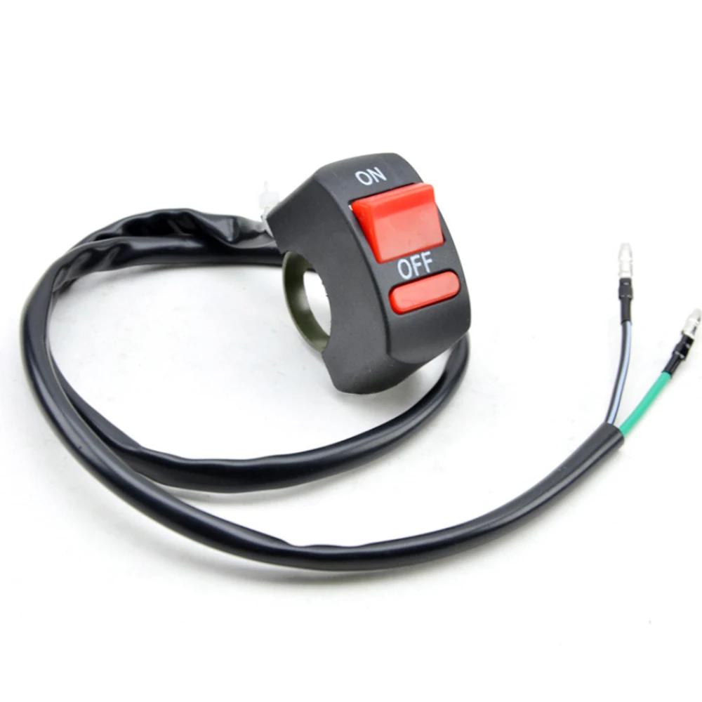 Universal Motorcycle Handlebar Flameout Switch ON OFF Button Connector for Moto Electric Vehicle Motor ATV Bike DC12V/10A