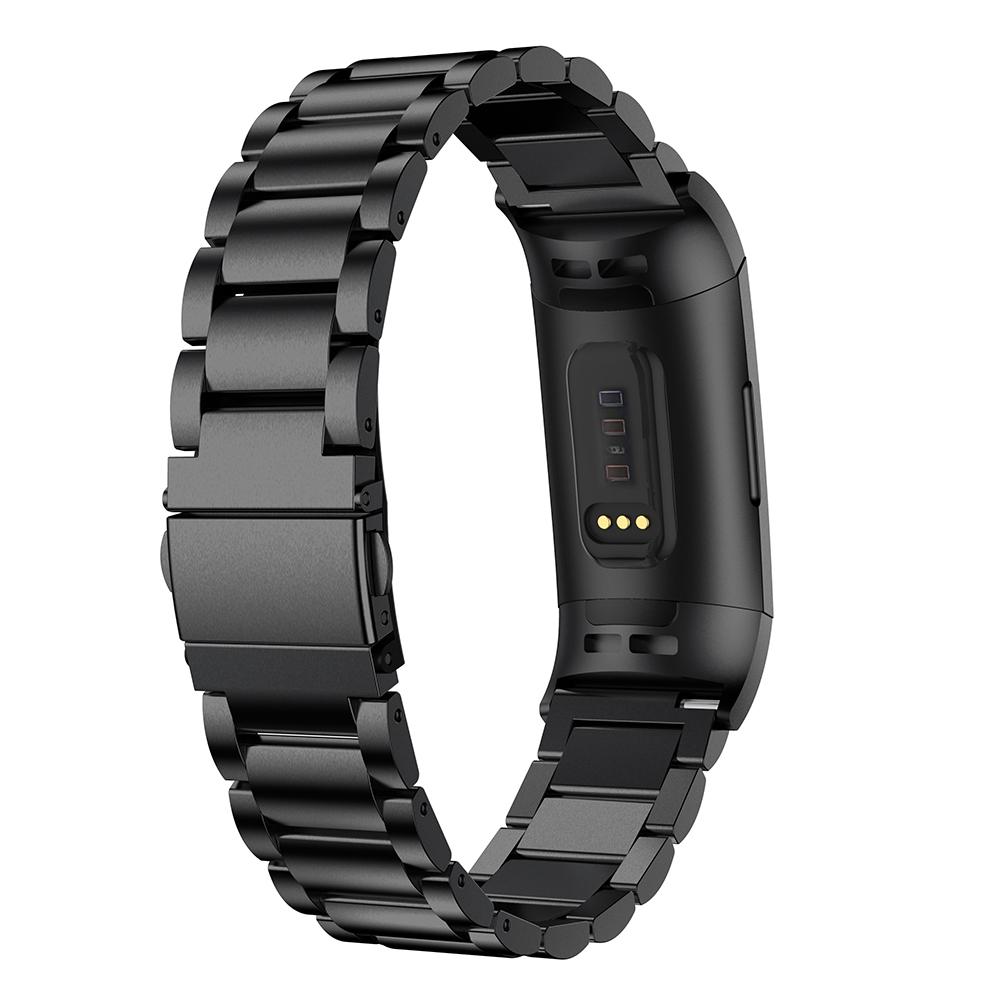 

For Fitbit Charge 3/4 Stainless Steel Smart Watch Replacement Strap Watchband Black