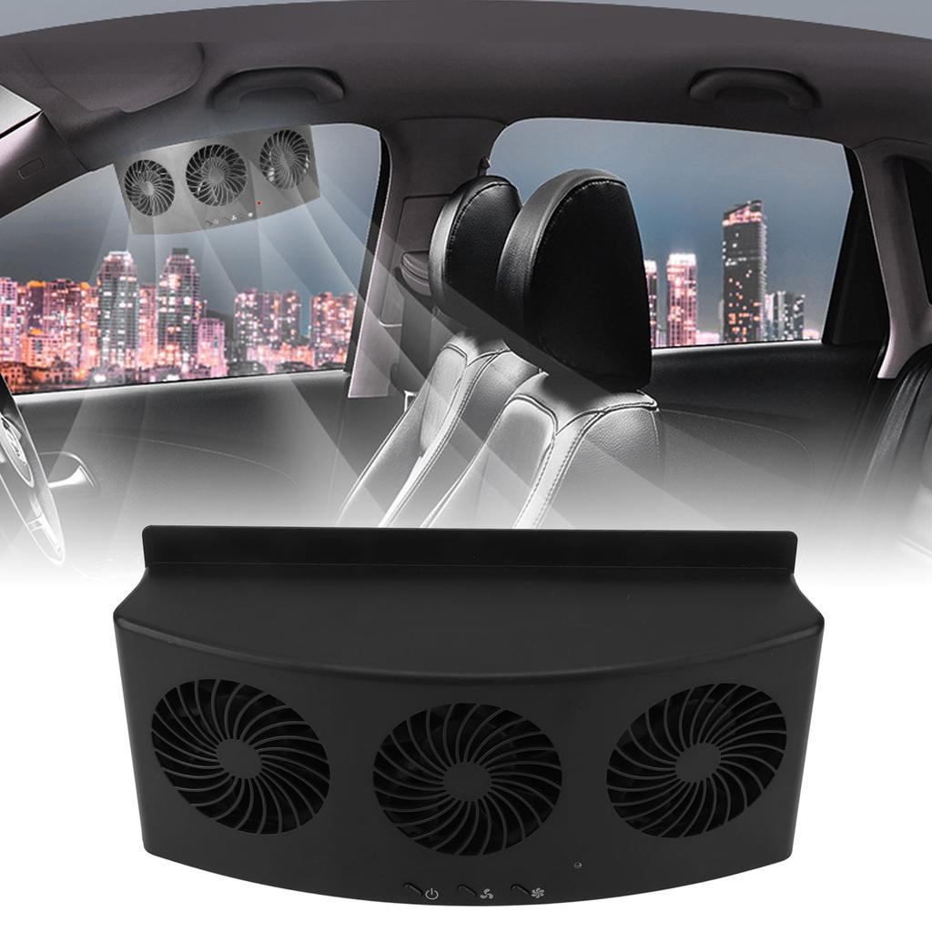 Cars Exhaust Fan USB Rechargeable Solar Air Circulation Cooling And Heat Dissipation High Wind Power 3 Fans For All Cars