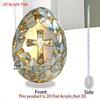 2D Flat Acrylic Easter Egg Desktop Decoration, Cross Design, Suitable for Wall Decoration, Porch, Room, Villa, Accents Home, Hallway, or Workplace - R