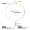 Four-Pointed Star Natural Pearl Double Layer Gold-Plated Clavicle Necklace