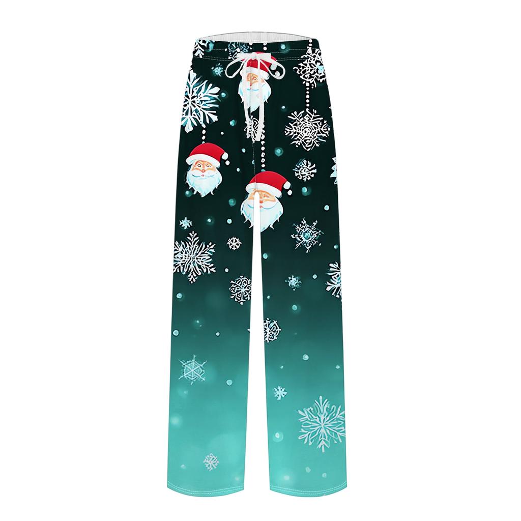 Men's Plain Knit Solid Pocket Casual Pants Home Pajama Pants
