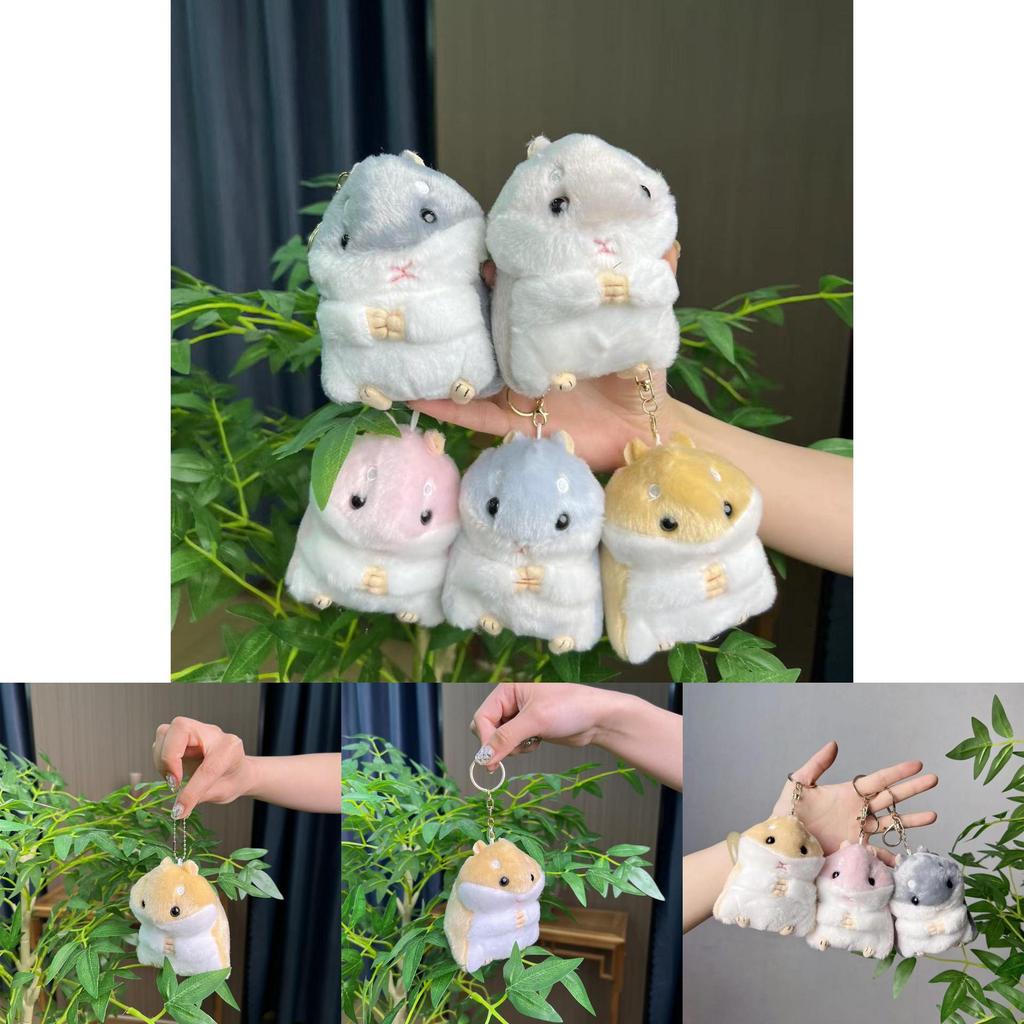 Adorable Plush Hamster Keychain Cute Animal Plush Toy Pendant For Bags And Gifts