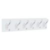Non-punching Six-row Hook Traceless Transparent Adhesive Hook 6-row Coat and Hat Hook