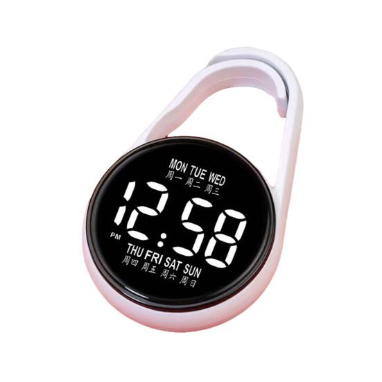 Examination Keychain Digital Watch Pocket LED Touch Watch Portable Clip-On Watch for Belt Backpack Students School Exams