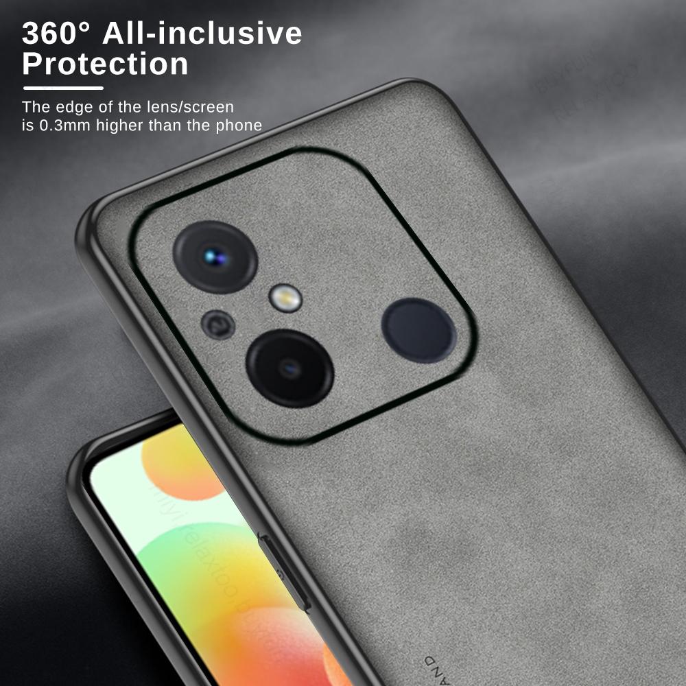 Роскошный мягкий чехол из овчины из искусственной кожи для Xiaomi Redmi12C Note 12s 12 — фото 4