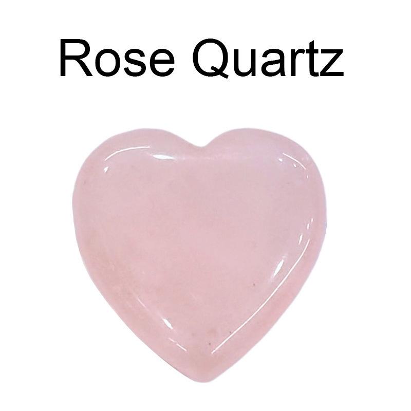 Heart-Shaped Natural Crystal Gemstone Pendant (20mm)