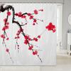 Kids Cute Corgi Shower Curtain Cherry Blossoms Bath Curtain Boys Girls Kawaii Dog Animal Pattern Sakura Flower Bathroom Shower