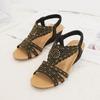 2026 Women Wedges Sandals Ladies High Heel Shoes Soft Leather Fashion T Style Metal Decor Female Pumps Large Plus Size 36 42