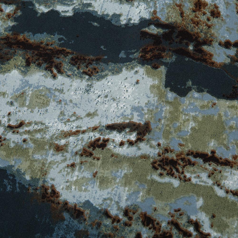 Abstract Camouflage Short Sleeved Floral Shirt for Men's Summer Street Fashion Label Lazy Style Casual Loose Collar Shirt Cardigan