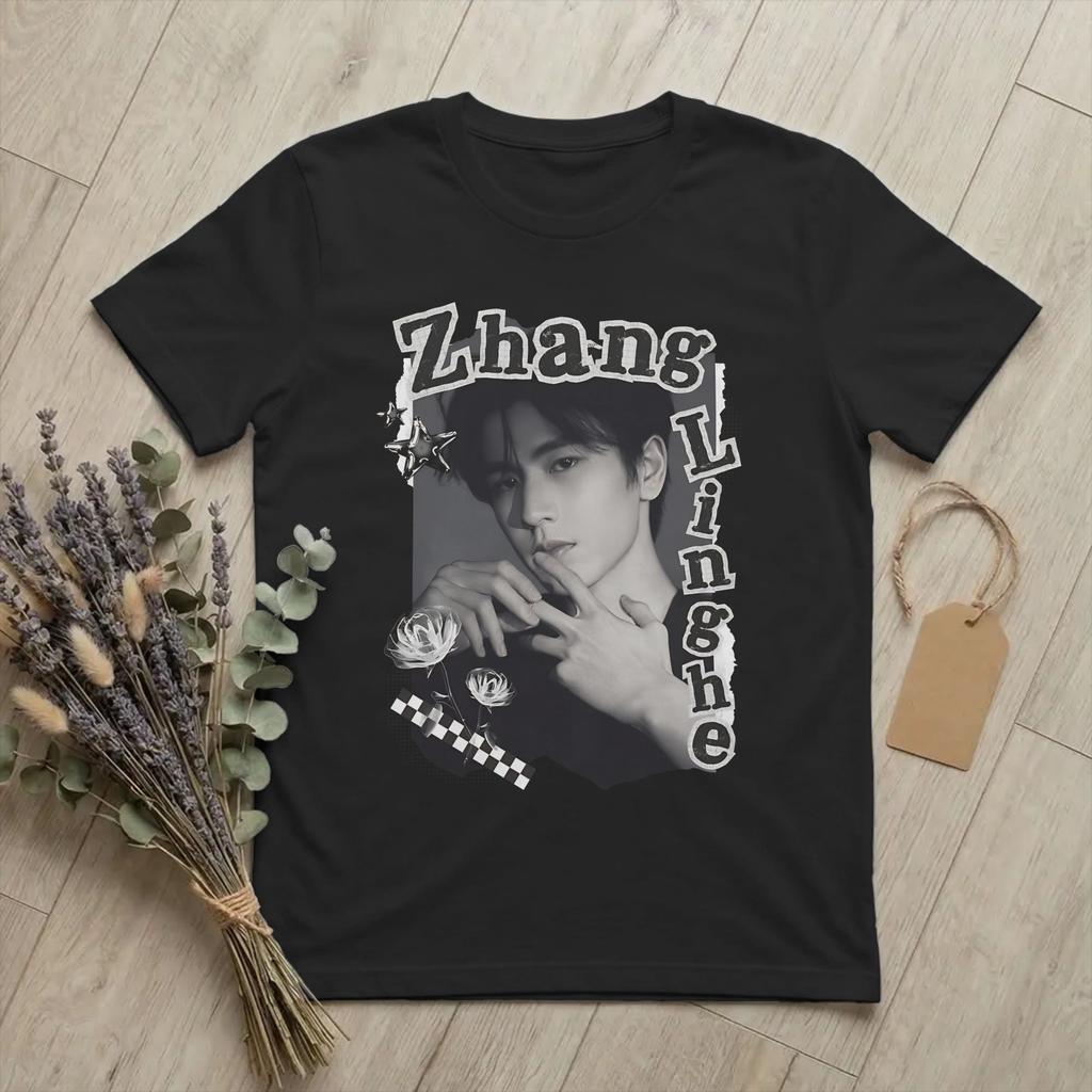Pursuit of Jade Zhu Yu Zhang LingHe Unisex T-shirts Acteur Crazy Tee Korte Mouw Ronde Hals T-shirts Katoen Grote Maten merchandise