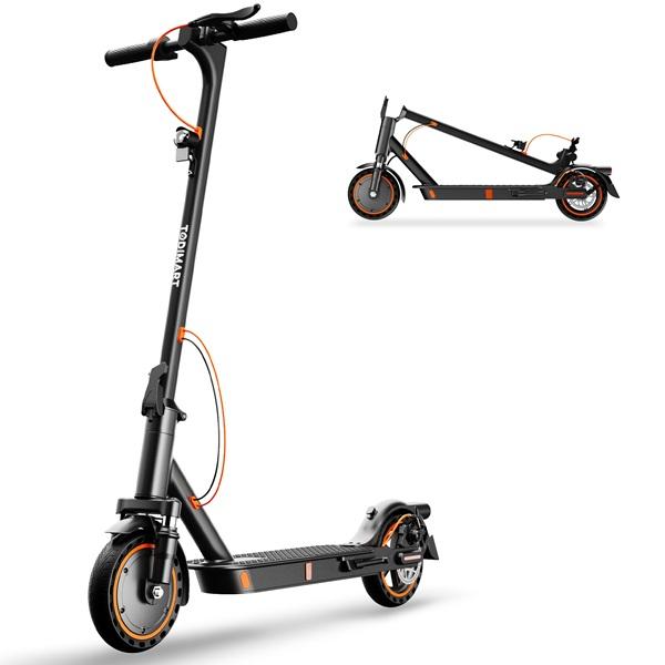 TODIMART-T6ABE 350W Street Legal Electric Scooter, 30km Pure Electric Range, 36V 7.8Ah Battery, 8.5" Solid Tires, 20km/h, 120kg Load