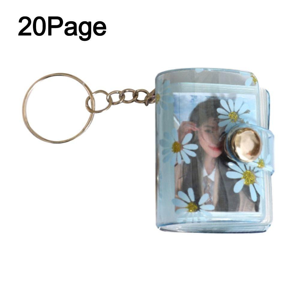 PVC Mini Photo Album Little Daisy Backpack Keyring New Name Card Book