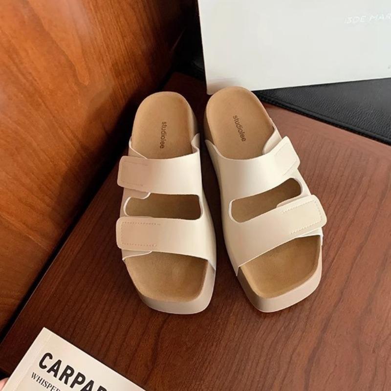 

Thick-soled Shoes with Velcro and A Lazy Person Wearing Flip-flops 35 білий