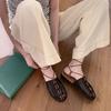 Fashion Roman Style Woven Mesh Brand Flat Sandals Women Fashion Hollow Cross Tied Design Casual Shoes Summer Outdoor Non-slip Beach Shoe