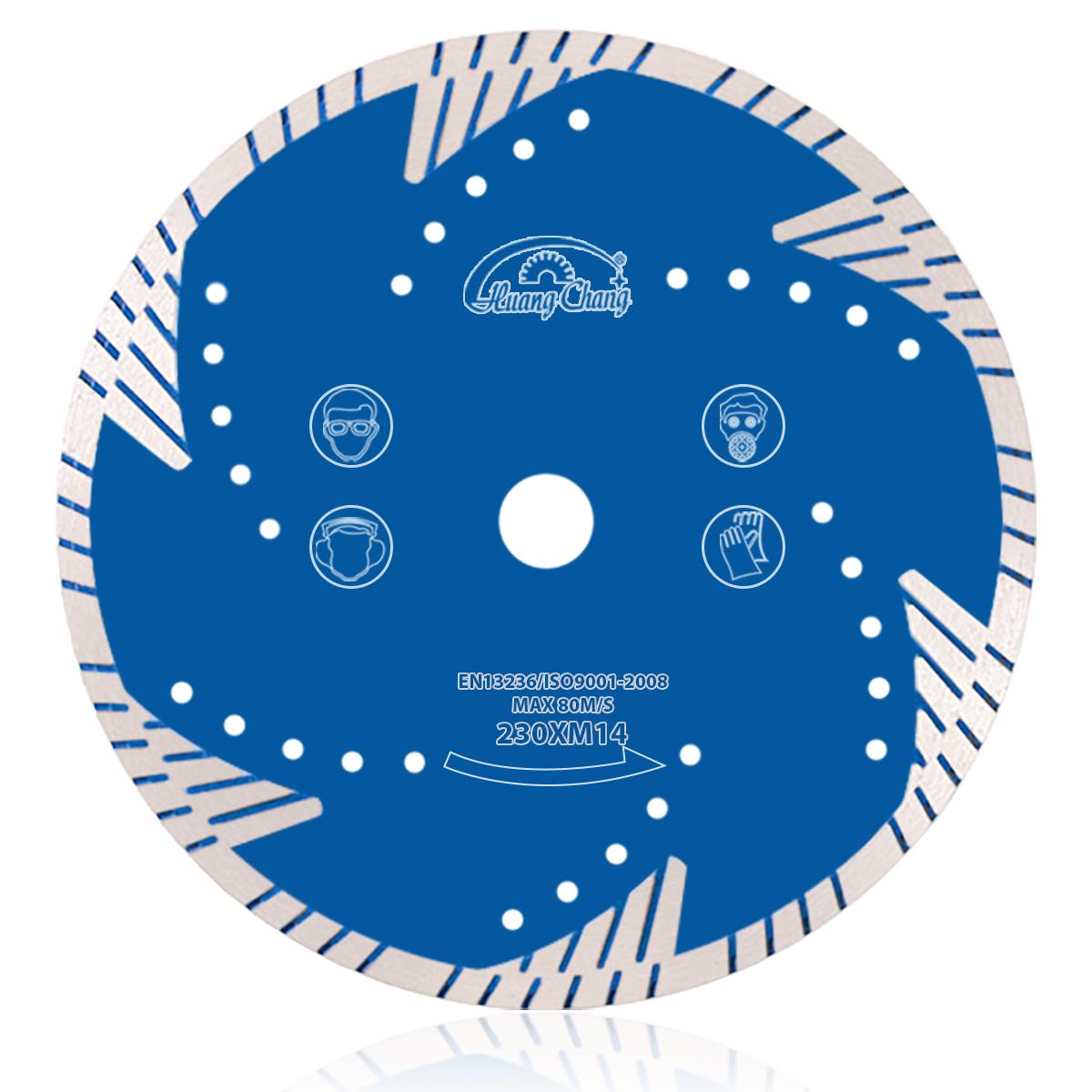 

Алмазный диск 230мм*22.23 - Диск для сухой резки плитки для фарфора, керамики, сланца - Быстрые гладкие резы угловой шлифмашиной 230MM синий