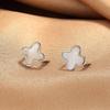 Women's New Mother-of-Pearl Four-Leaf Clover Earrings—Simple, Versatile, Light Luxury, Customizable High-End Design