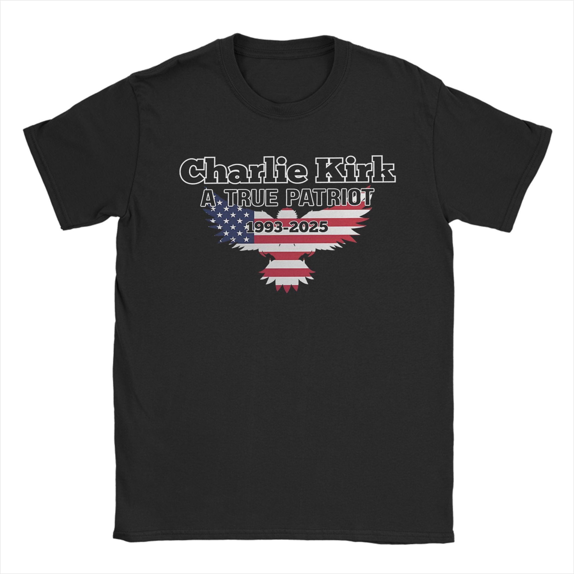 

Charlie Kirk a true patriot Men s T Shirts Funny Tee Shirt Short Sleeve Crewneck T-Shirts Pure Cotton Gift Clothing 5XL різнокольоровий