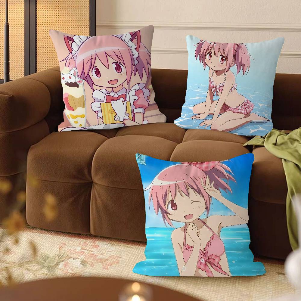 Puella Magi Madoka Magica Cushion Cover Pillow Cover Decor Pillowcase Printed Cushion Case For Couch