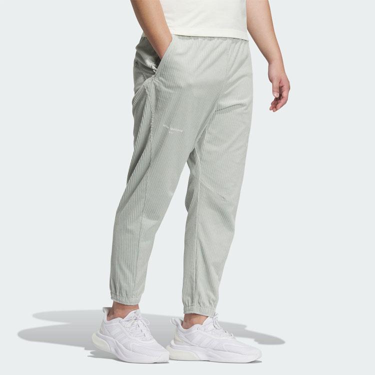 Adidas Lounge 7/8 Pants Solid Color Drawstring Cuffed Knit Sports Pants Men Pants Silver-Gray IQ1390