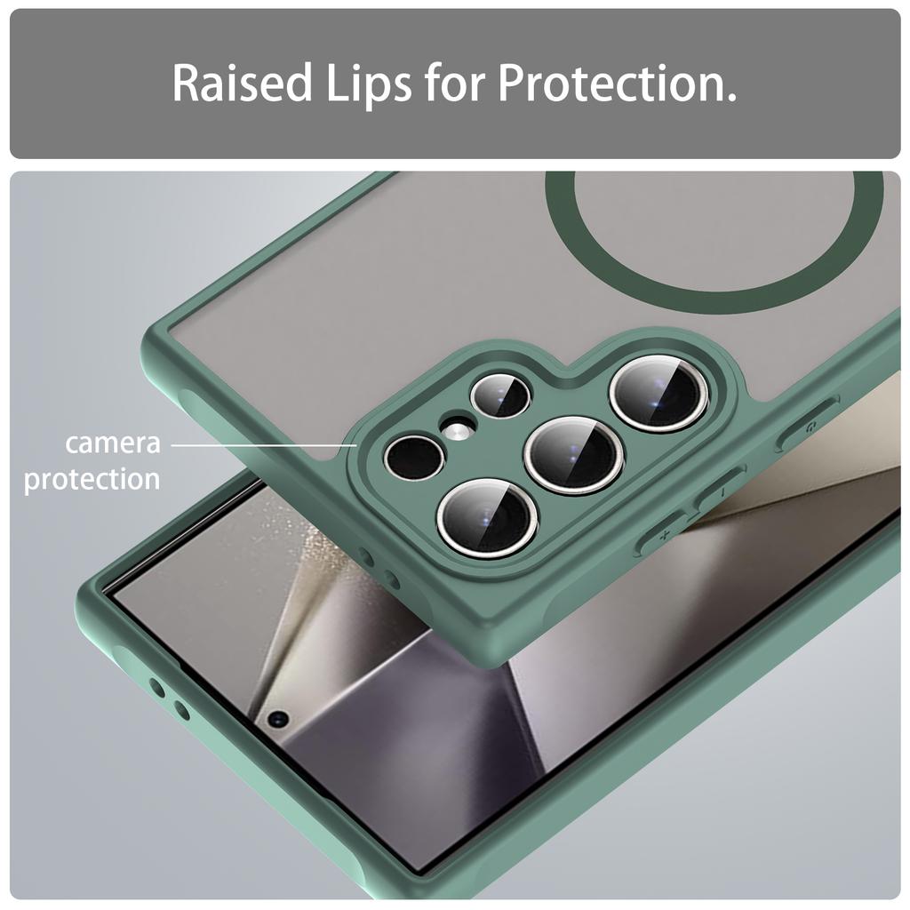For Samsung Galaxy S25 Ultra Magnetic Case Anti Drop PC + TPU Phone Cover